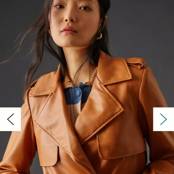 NWOT Avec Les Filles Crop Jacket Faux
Leather Warm Brown S - Picture 2 of 12